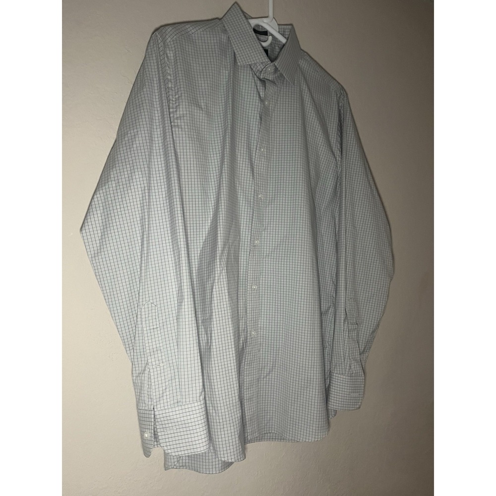 J.CREW Ludlow Classic Dress Shirt White Check 16 35 100% Cotton 20" Chest - Picture 3 of 10